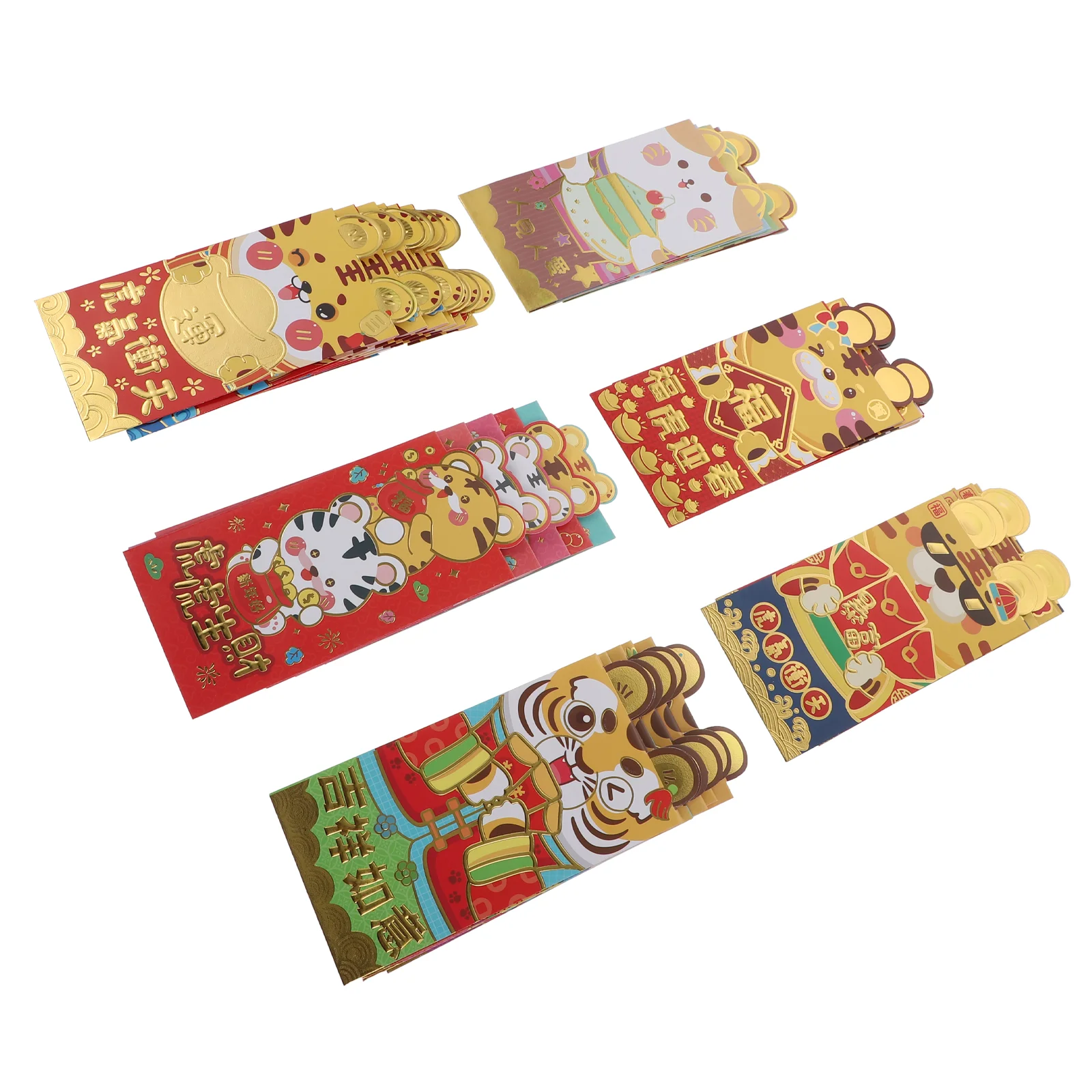 

Cartoon Tiger Red Envelopes New Year Money Pouches Luck Money Bags Tiger Cartoon Red Envelope A New Year Red Envelope