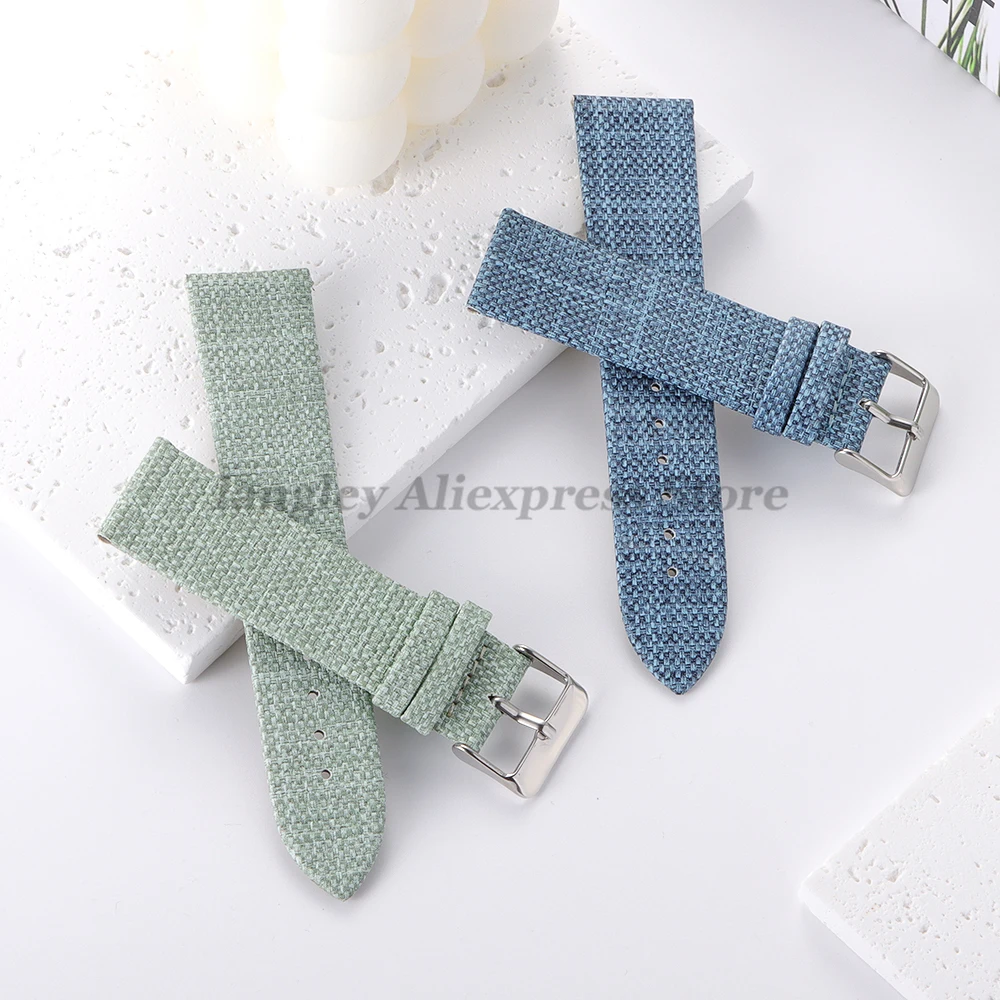 Cowboy Pattern Canvas Leather Watchband - Unisex Sport Watch Strap Accessories