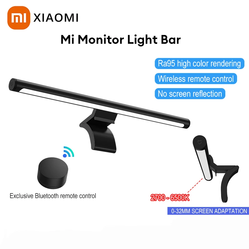 Xiaomi Mijia Computer Monitor Light Bar 1S / V1 Eyes Protection PC Monitor Screen bar Without Reflection Remote Control wireless network wifi high definition 5g dual frequency monitoring camera automatic tracking of mobile phone remote monitor