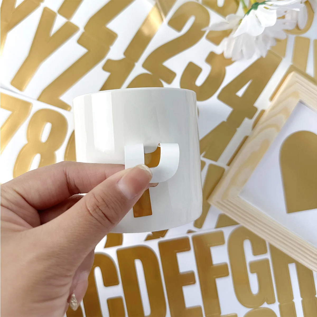 6Sheets Large Letter Stickers Big Font Alphabet Letter Number Stickers 2.5 Inch Self Adhesive Letters Number Kit Mailbox Stickers number stickers,letter stickers
