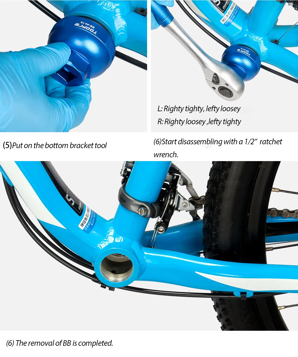 Fahrrad 12-Notch 16-Notch Tretlager-Entfernungs- und Installationswerkzeug 39/41/44/46/49 mm – Detail 11