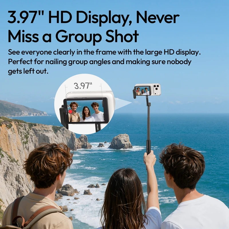 Ulanzi VM1 Vlog Selfie Monitor Screen for iphone 17 16 15 Android Smartphone 4K Magnetic for Studio Vlog Photography Shots