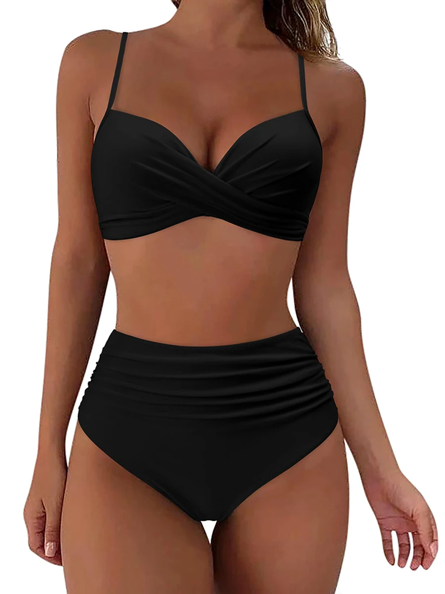 Bikini Swimsuit Women Swimwear High Waist Beachwear