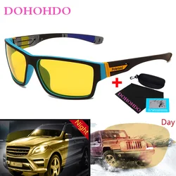 Enhanced Anti-Glare Night Vision Polarized Sunglasses with Yellow Lens and UV400 Protection (Blue NV-With Box)