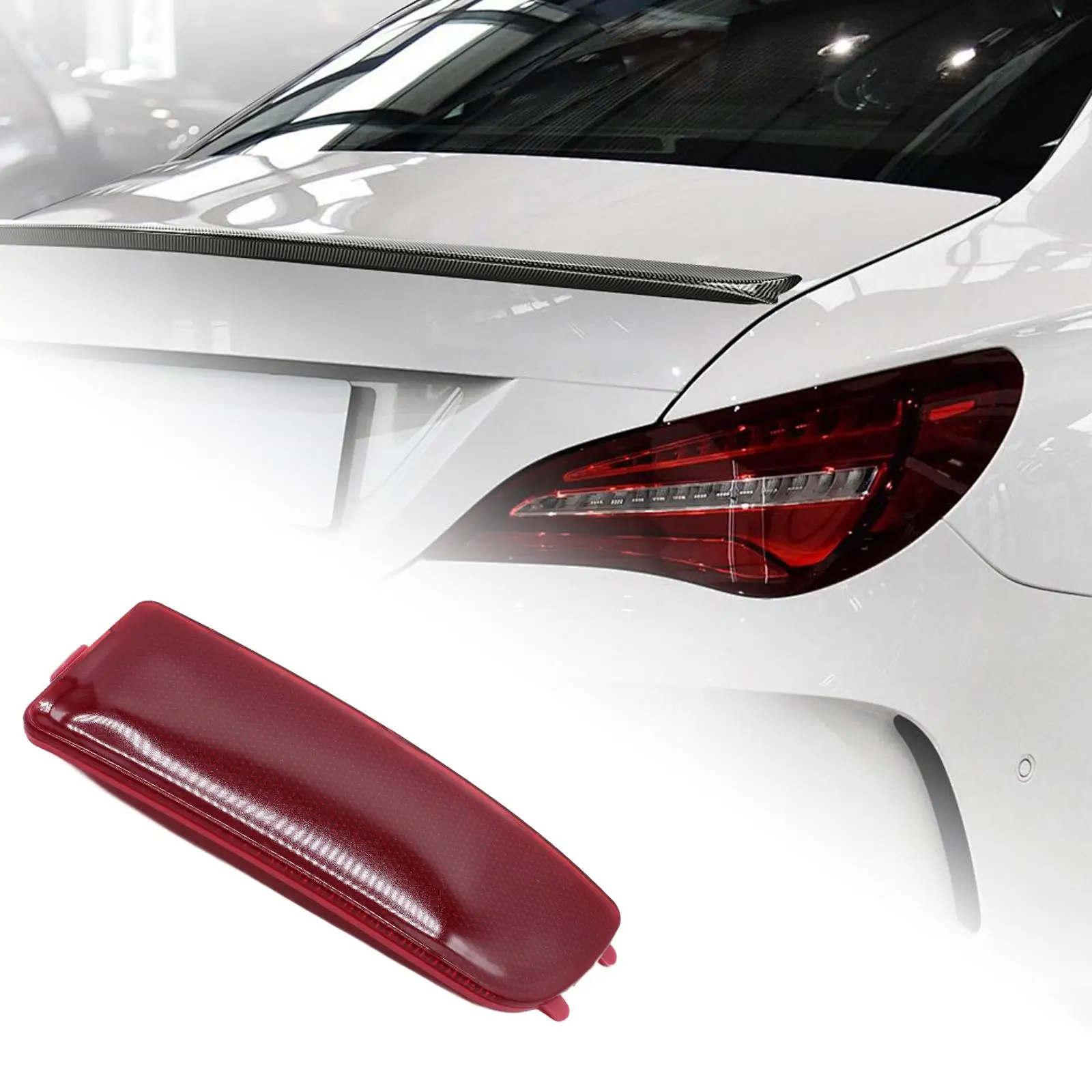 Rear Bumper Reflector Cover Easy Installation Spare Part Car Red Reflector