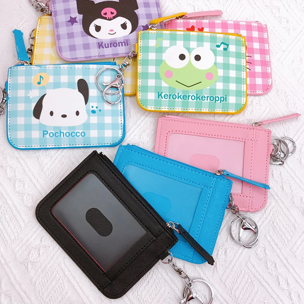 

Милый брелок с подвеской Sanrioed Kawaii аниме Hello Kitty My Melody Kuromi на молнии Кошелек для монет многофункциональная мини-сумка для карт