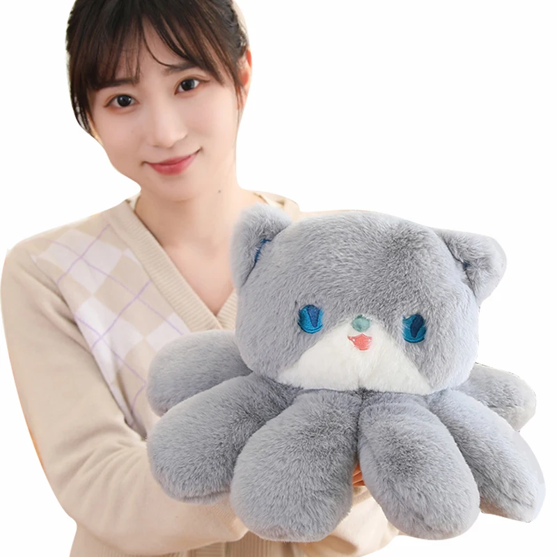 HotCreativeCatsPlushToyStuffedSoftAnimalJellyfishShapeCatDollKawaiiPillowLovely