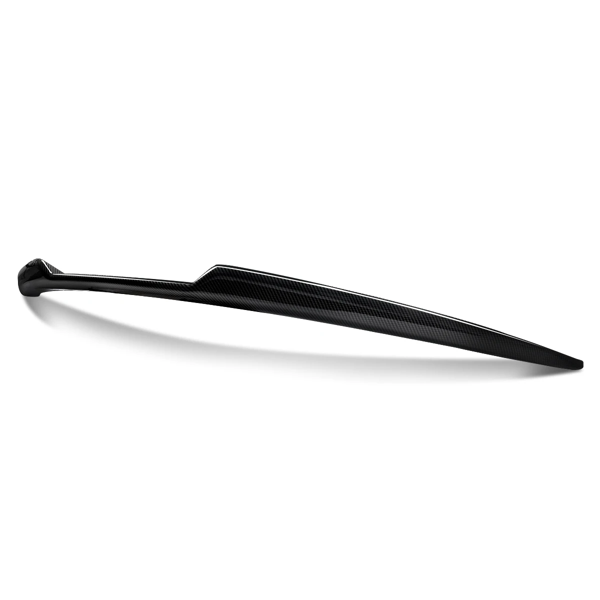 V Style Rear Lip Spoiler Compatible with 2017-2021 Alfa Romeo Giulia Quadrifoglio Carbon Fiber Look Rear Spoiler Rear Tail Wings