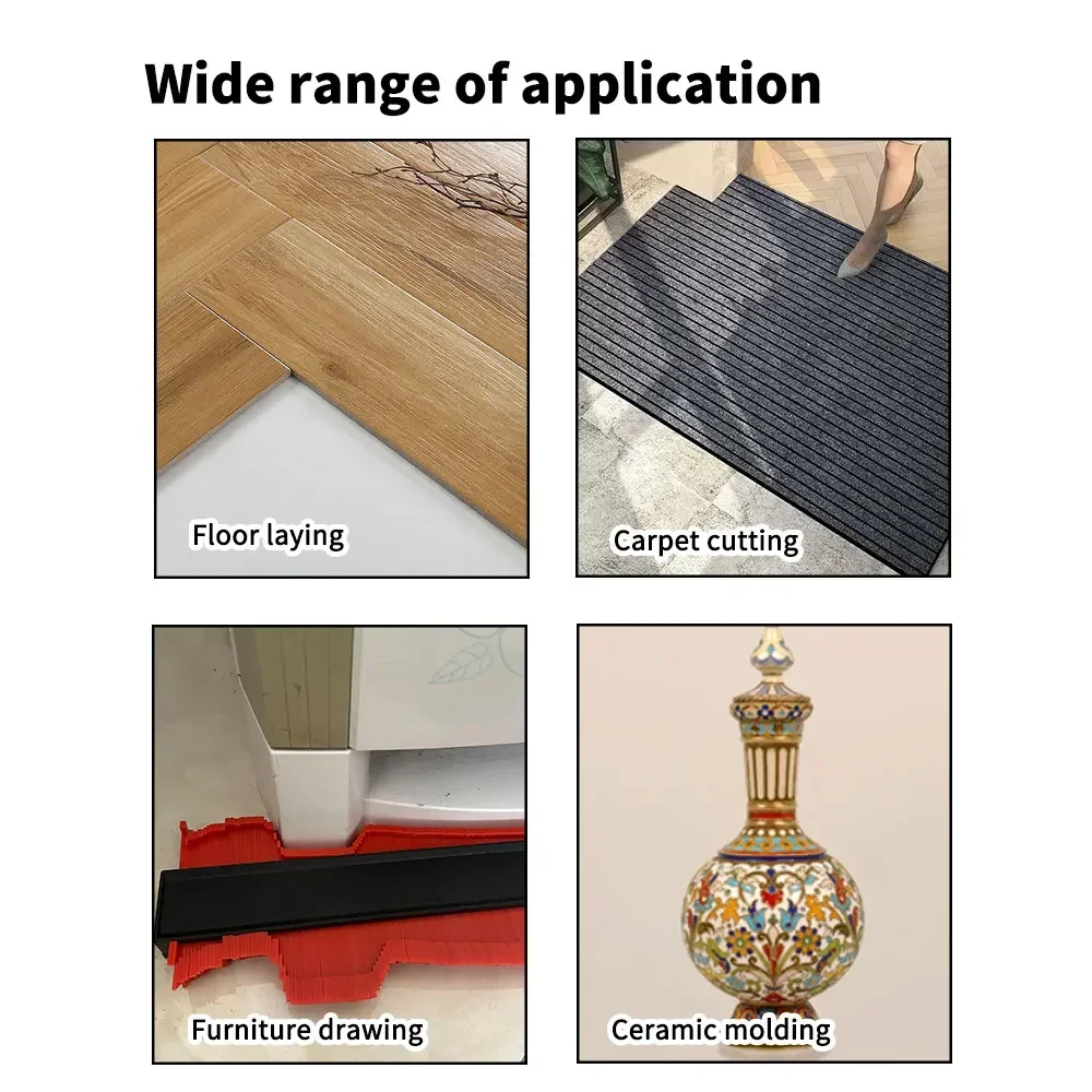 Multifunctional 5/10inch Curved Ruler Type Taking Device Woodwork Adjustable Contour Duplicator Measure Marking Cutting Template