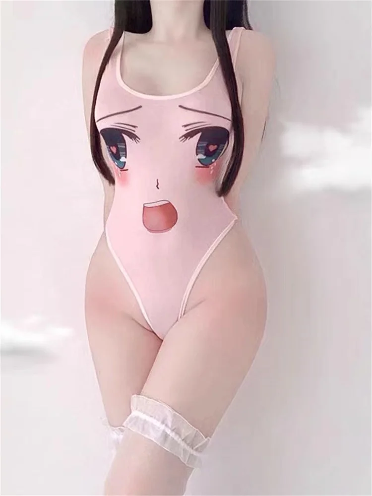 thumbnail image 1 of Suéter de cosplay de Virgin Killer, mono sexy y sexy, lencería con espalda hueca, disfraz de Halloween, juego de rol, sin mangas y cuello alto, 1 of 5