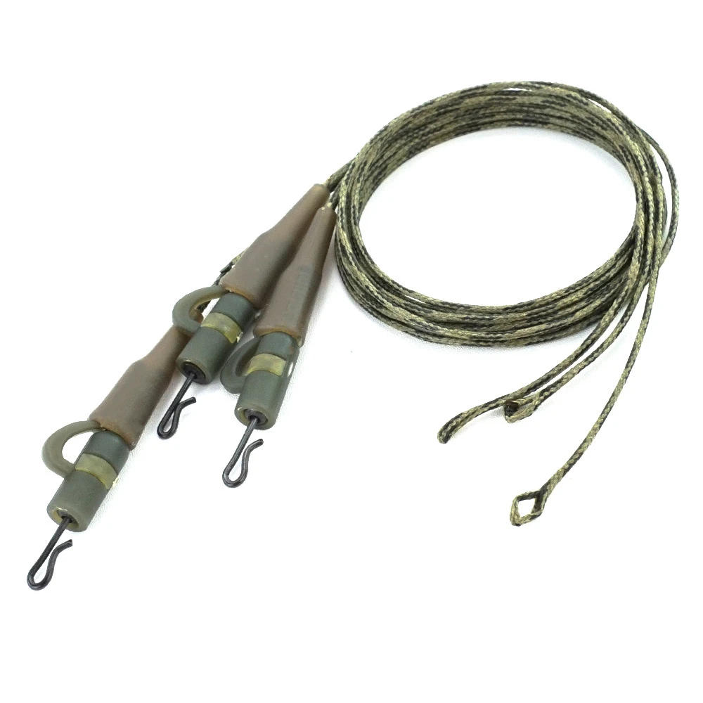 3x ปลาคาร์พตกปลาตะกั่ว Core เฮลิคอปเตอร์ Rigs สายตกปลาถักสําหรับปลาคาร์พ Rig คลิปตะกั่ว 1