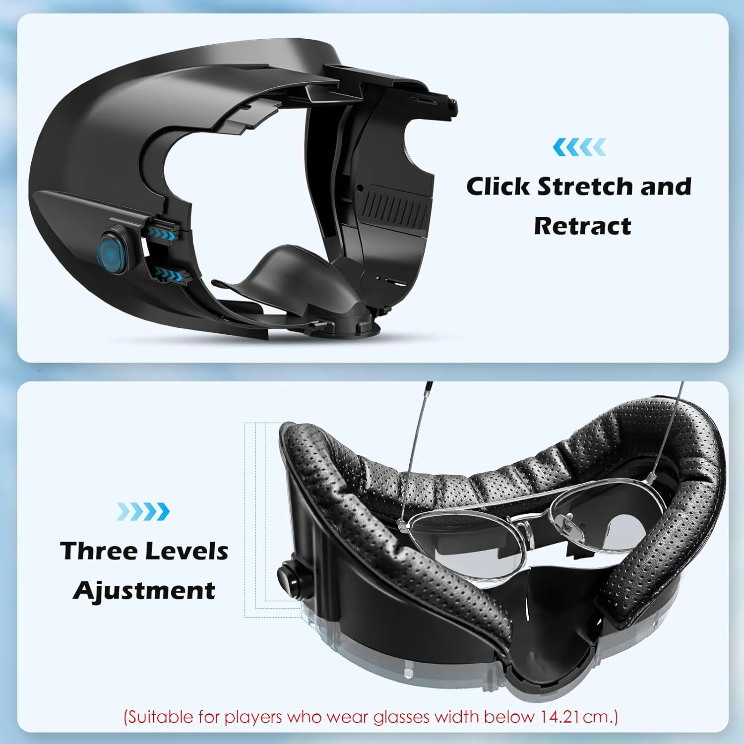  Quest 3s + アタッチメント(顔パッド+アジャスター） Adjustable Size VR Facial Interface Bracket for Meta Quest 3
