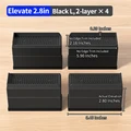 Black Rect.L 4pcs