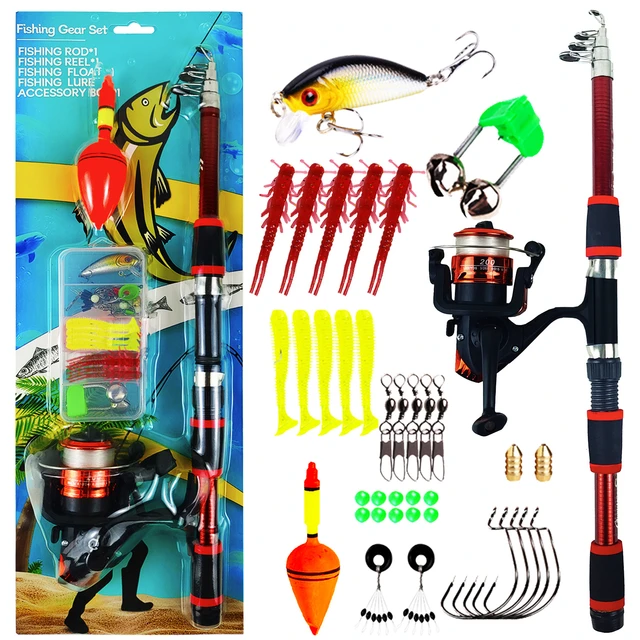 Fishing Pole Combo Spinning Rod And Reel For Men Telescopic