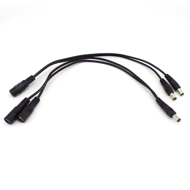 Description Picture 6 of item2 way DC Power adapter Cable 5.5mmx2.1mm 1 male to 2 female 2 Male Splitter connector Plug extension for CCTV LED strip light K5