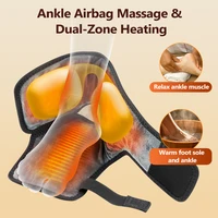 Cordless Air Pressure Ankle/Wrist Massager 4 Modes Airbag Compression Massage Heating Ankle Brace Hand Foot Muscle Sole Relax 4