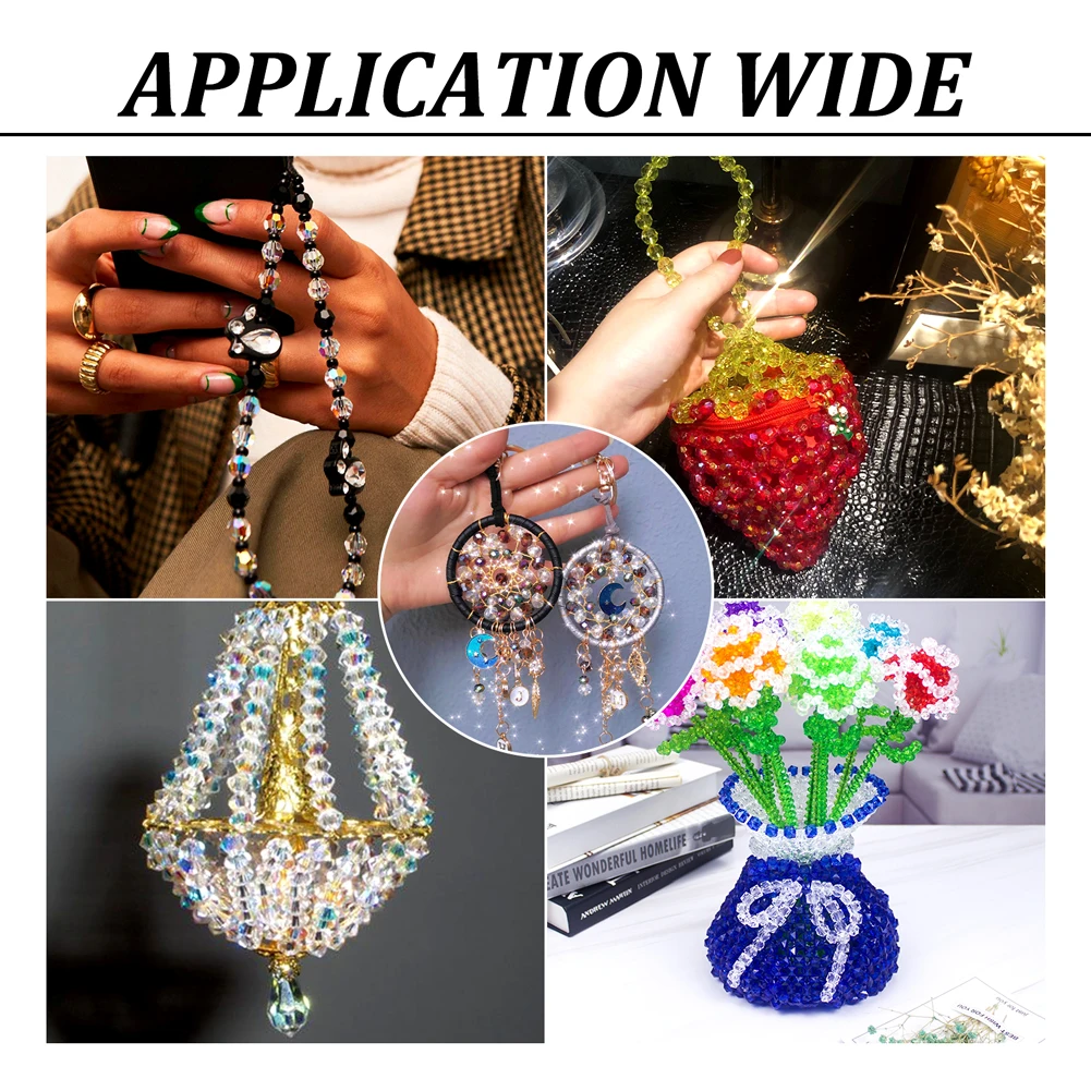 160Pcs Colorful Faceted Round Transparent Electroplate Glass Loose Beads For DIY Jewelry Making Accessories