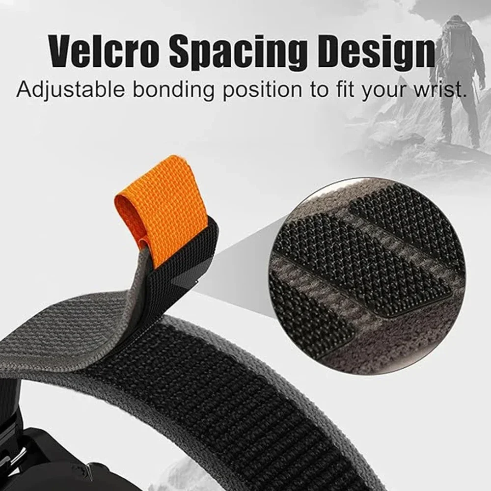 Braided Nylon Loop Strap - 20/22mm Adjustable Band