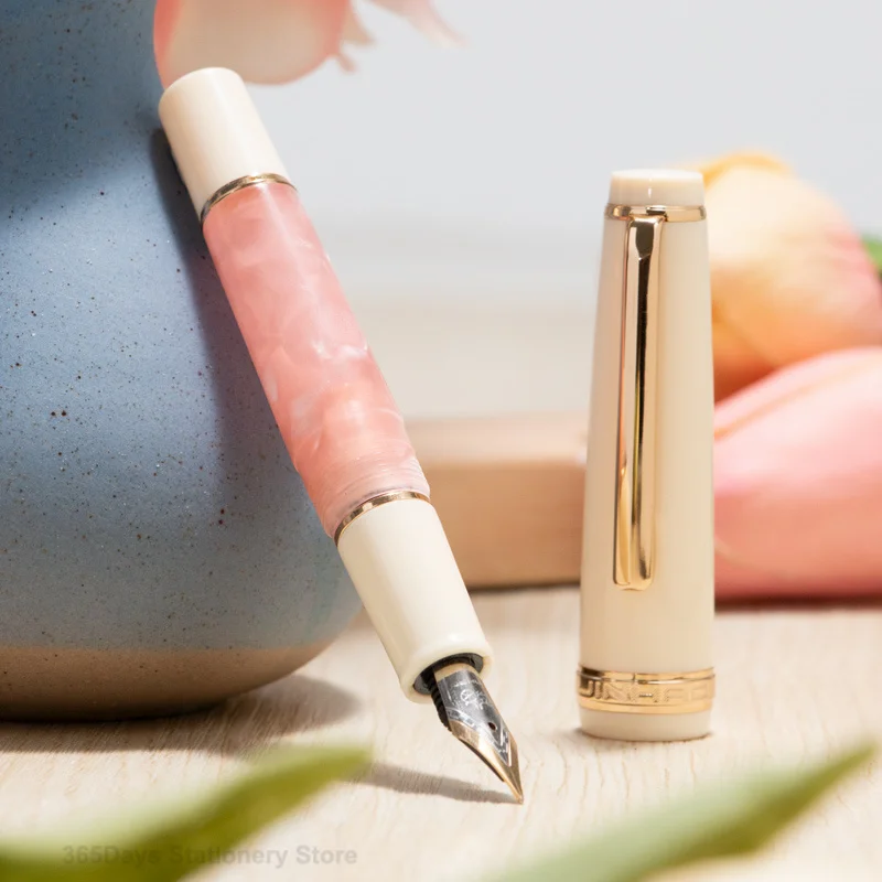 Jinhao 82 미니 귀여운 휴대용 짧은 포켓 만년필, 아크릴 플라스틱 서예 연습, 비즈니스 펜 선물