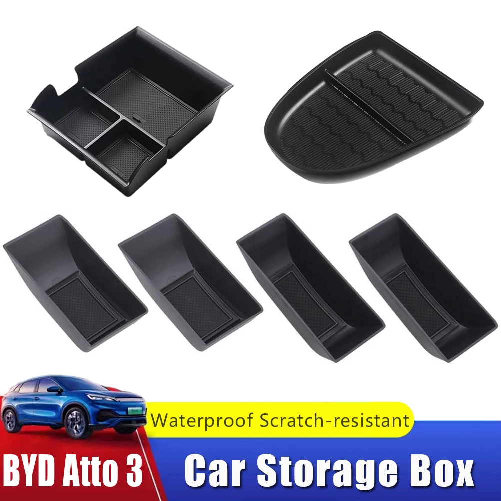 Car Center Console Armrest Storage Box for Atto 3 BYD Yuan Plus 2022 2023 ABS Door Handle