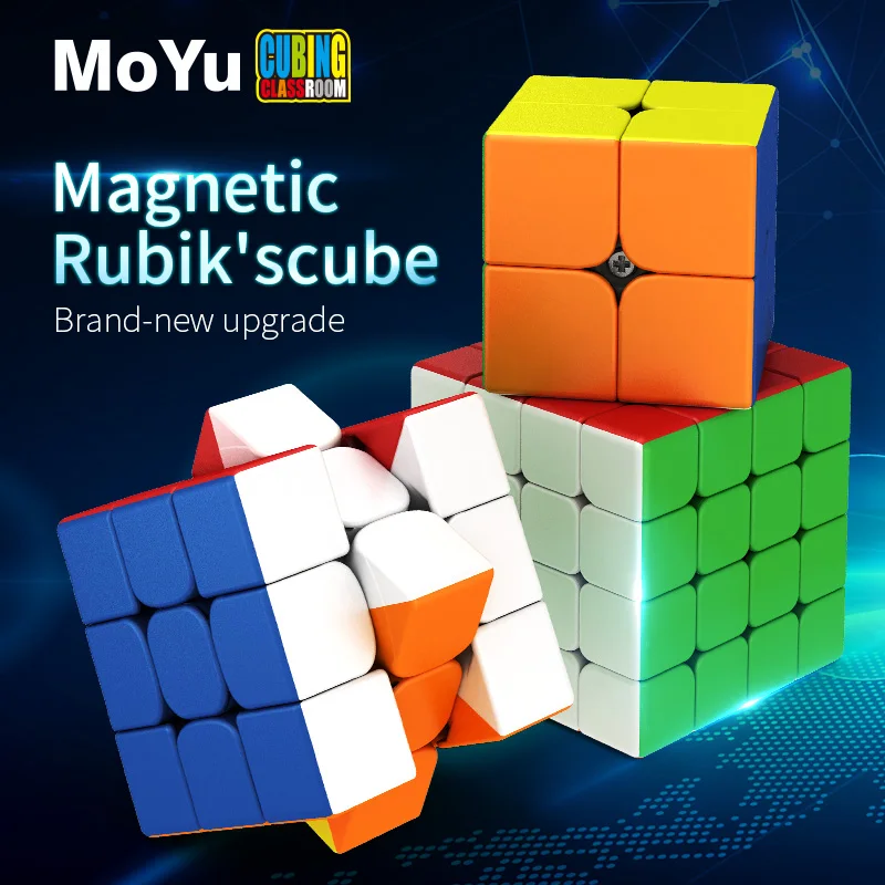 Фото Магнитный магический куб MOYU RS2/3/4 M maglevв 3x3 2x2 4x4 3 × 3, профессиональный 3x3x 3-скоростной пазл, детская игрушка, магнитный куб Magico №2