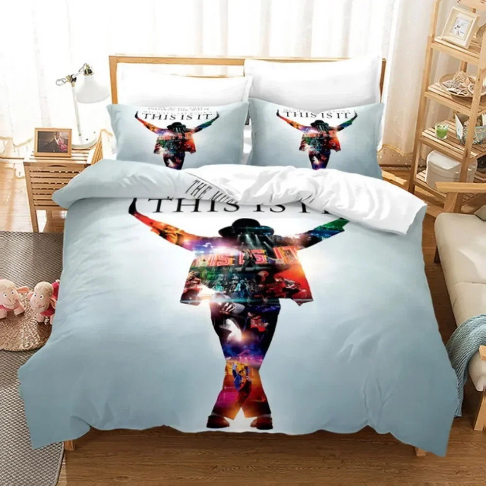 Michael Jackson Bedding Set Single Twin Full King Size Musical Genius Bed Linen Adults Teens Bedroom 200x200cm Duvet Cover Set