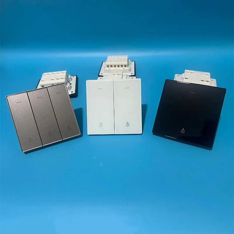 الأبيض الزجاج الجدار مربع لوحة التبديل الاتحاد الأ...