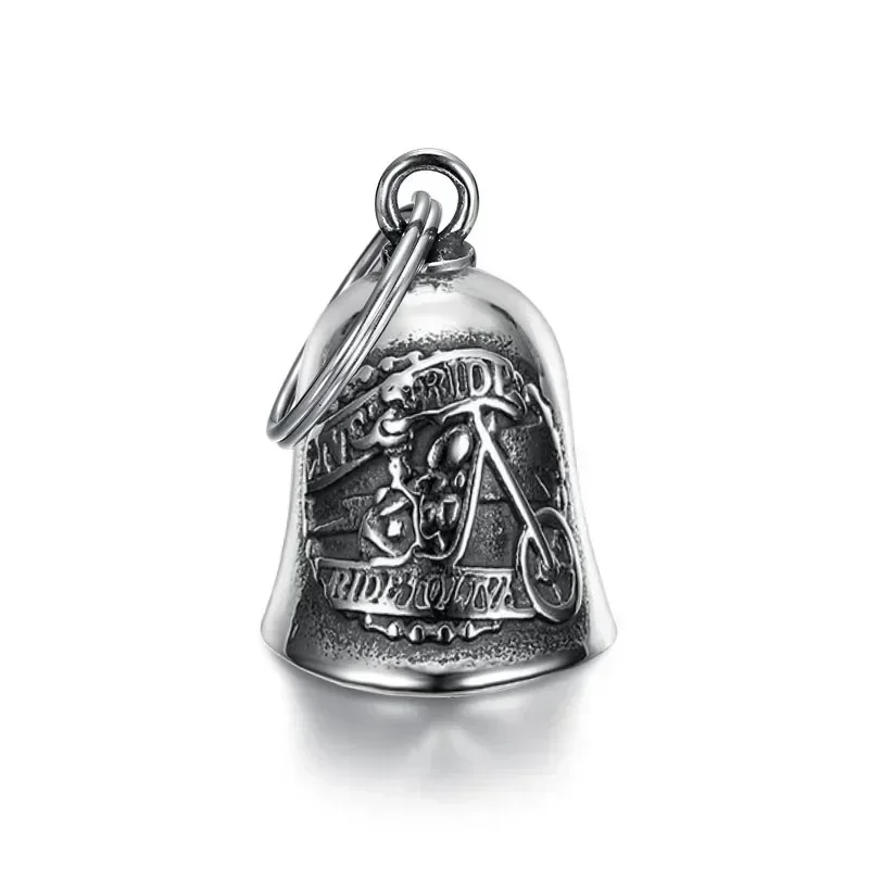 Lion King Pendant and Keychain with Uniquely Carved Bell - Retro Design
