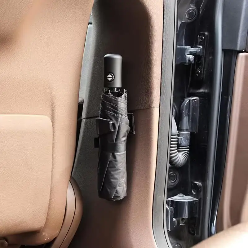 2 Pezzi Ganci Portaombrelli per Auto, Clip Organizzatore Ombrelli per Sedile Posteriore e Bagagliaio in ABS, Accessorio Universale per Auto - Image 4