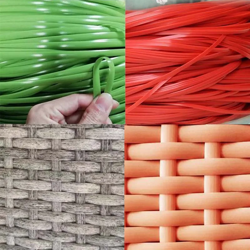 

500g Thicker Synthetic PE Flat Rattan Material For Weaving DIY Crafts Plastic Cane Rope For Knit Repair Furniture Chair Table