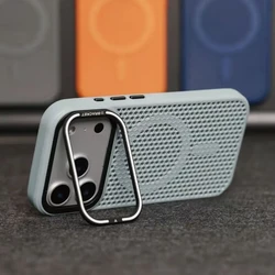 Enhanced Camera Mount Cooling Case with MagSafe Wireless Charging and Shockproof Protection - iPhone 15 (Light Blue)