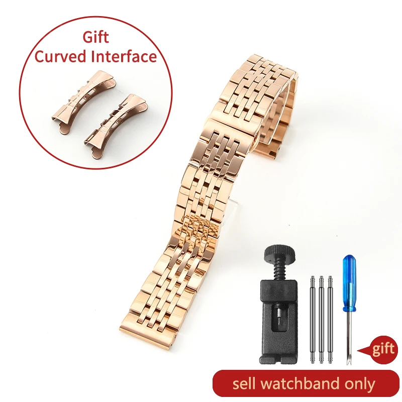 Stainless Steel Watch Strap - Silver, Gold, Rose Gold Options