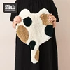 SHIMOYAMA Seat Cover Fluffy Square seat Cushion Cute Cat Design Soft Wool Seat Cushion for Chairs Stools Chair Pad Round 4