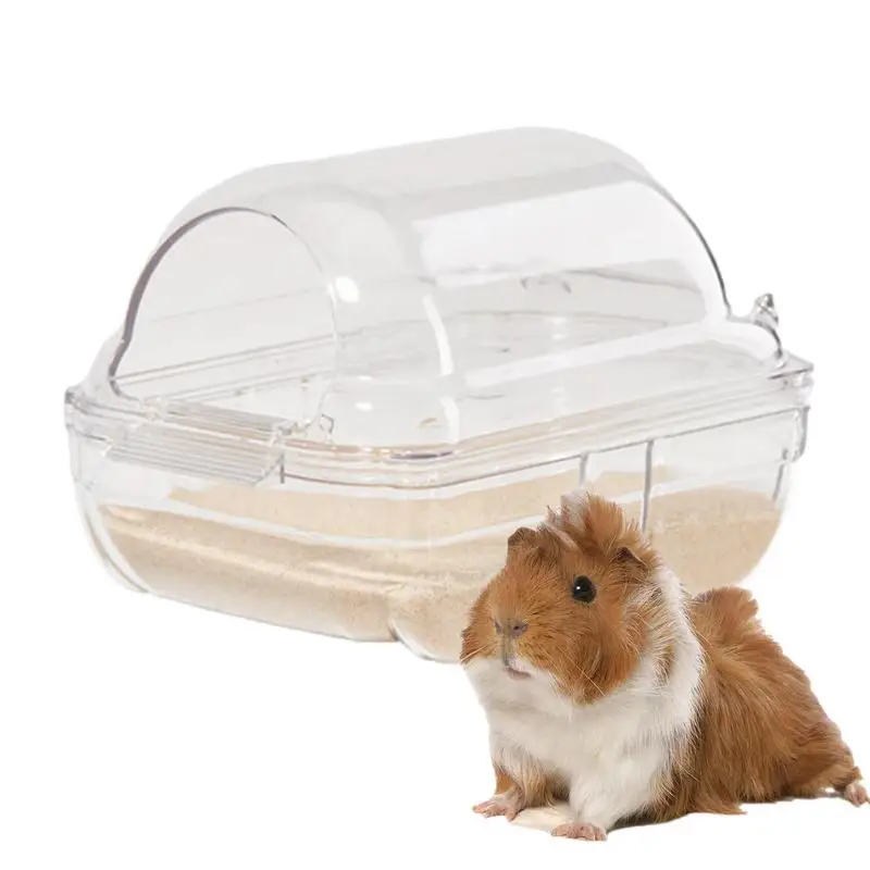 

Hamster Bathroom Transparent Hamster Mouse Gerbille Pet Toilet Cage Box Bath Sand Room Toy House Small Pet Supply Accessories