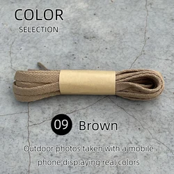 Vibrant HiberniFlat Wide Shoelaces - 25 Color Options - 100cm (09 Brown)
