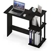 Efficient Home Laptop Notebook Computer Desk with Square Shelves, Espresso/Black 6