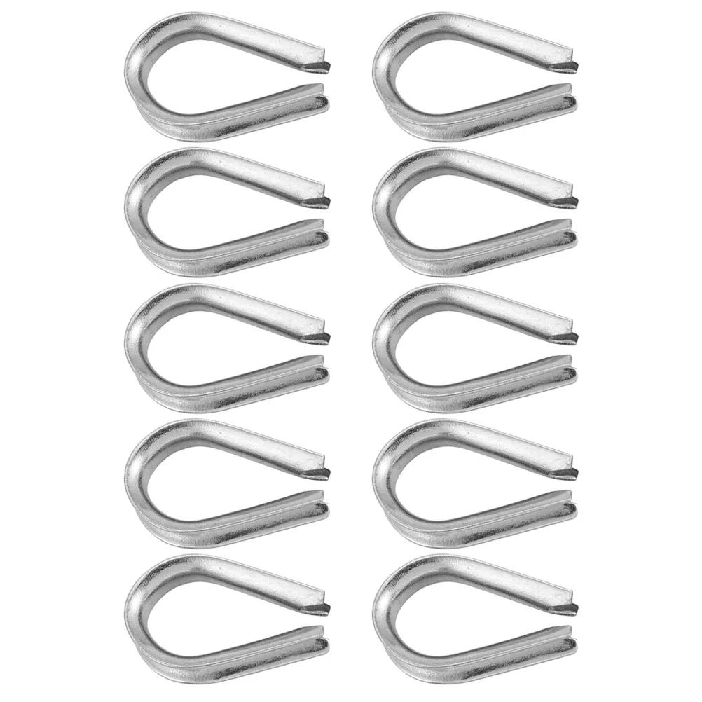 

10pcs Wire Rope Thimble Stainless Steel Cable Thimbles Rigging Wire Thimbles