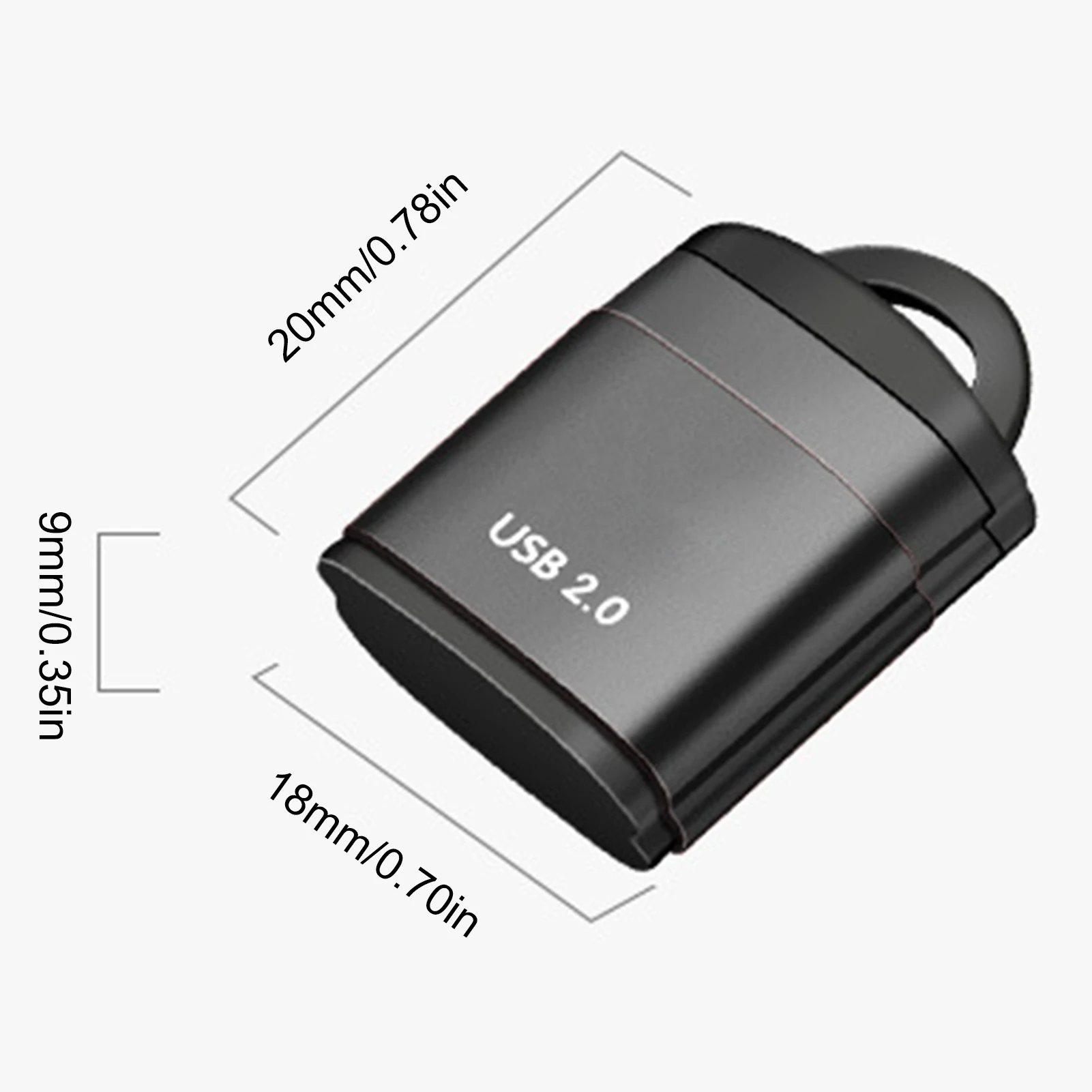 USBSDCard 리더 USB 2.0 미니 휴대 전화 메모리 TF 카드 리더 컴퓨터 자동차용 고속 MicroSD-USB 어댑터