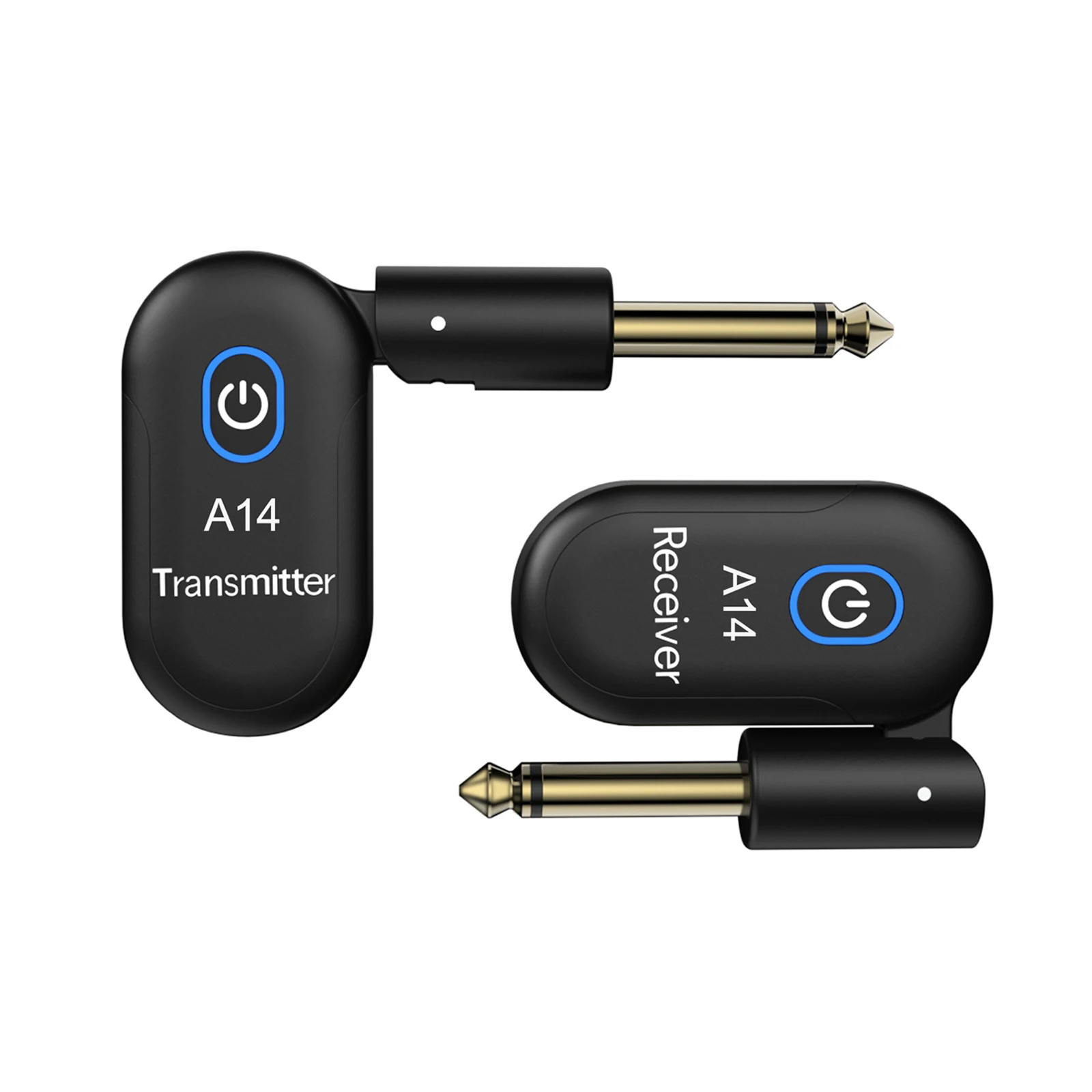 2.4GHz Wireless Guitar System Rechargeable Audio Wireless Transmitter Receiver 90&deg;Rotatable for Guitar Bass Electric Instruments wireless guitar system