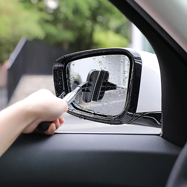 Car Windshield Retractable Rear View Mirror Wiper Extendable Squeegee for  Snow Brush and Ice Scraper with Squeegee Length Up - AliExpress