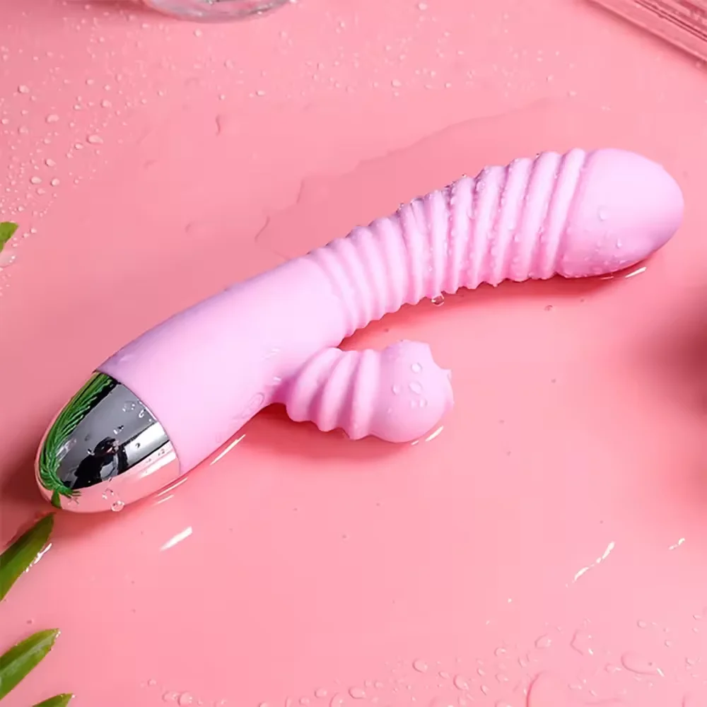2 In 1 Dildo Wand Vibrator for Women Licking Tongue Clitoris Stimulator G Spot Powerful Vibro Female Clit Sucker Adult Sex Toys