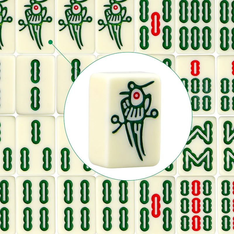 Mahjong Game Chinese Mahjong Mini Traditional Majiang Portable Travel Classic Board Games With Storage Bag Portable Table Game 4