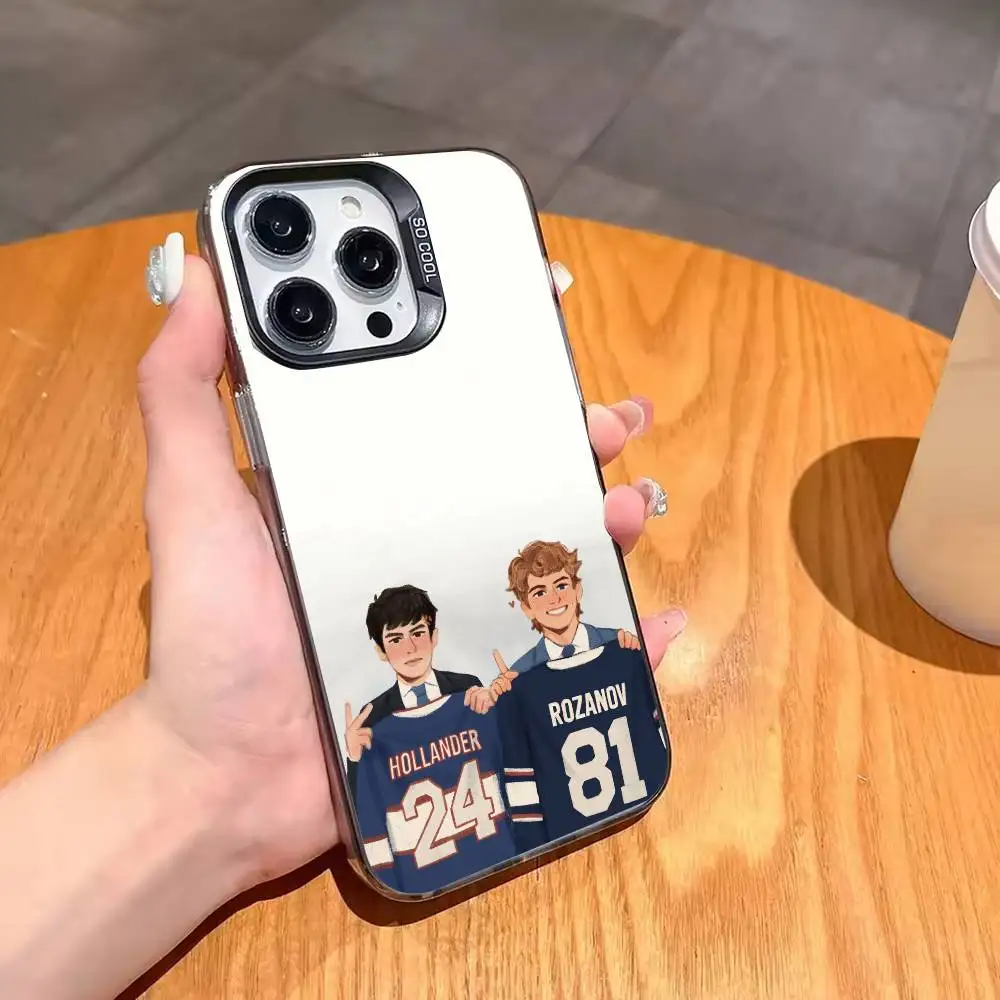 Heated Rivalry Classic Game Phone Case with Black Border and Silver-Plated Cover