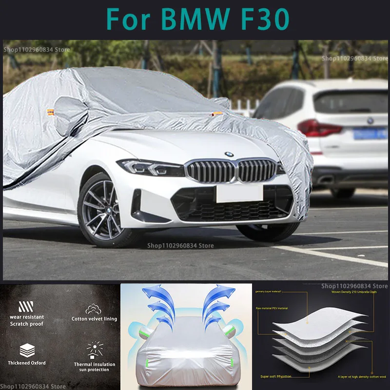 

For BMW F30 210T Waterproof Full Car Covers Outdoor Sun uv protection Dust Rain Snow Protective Auto Protective cover