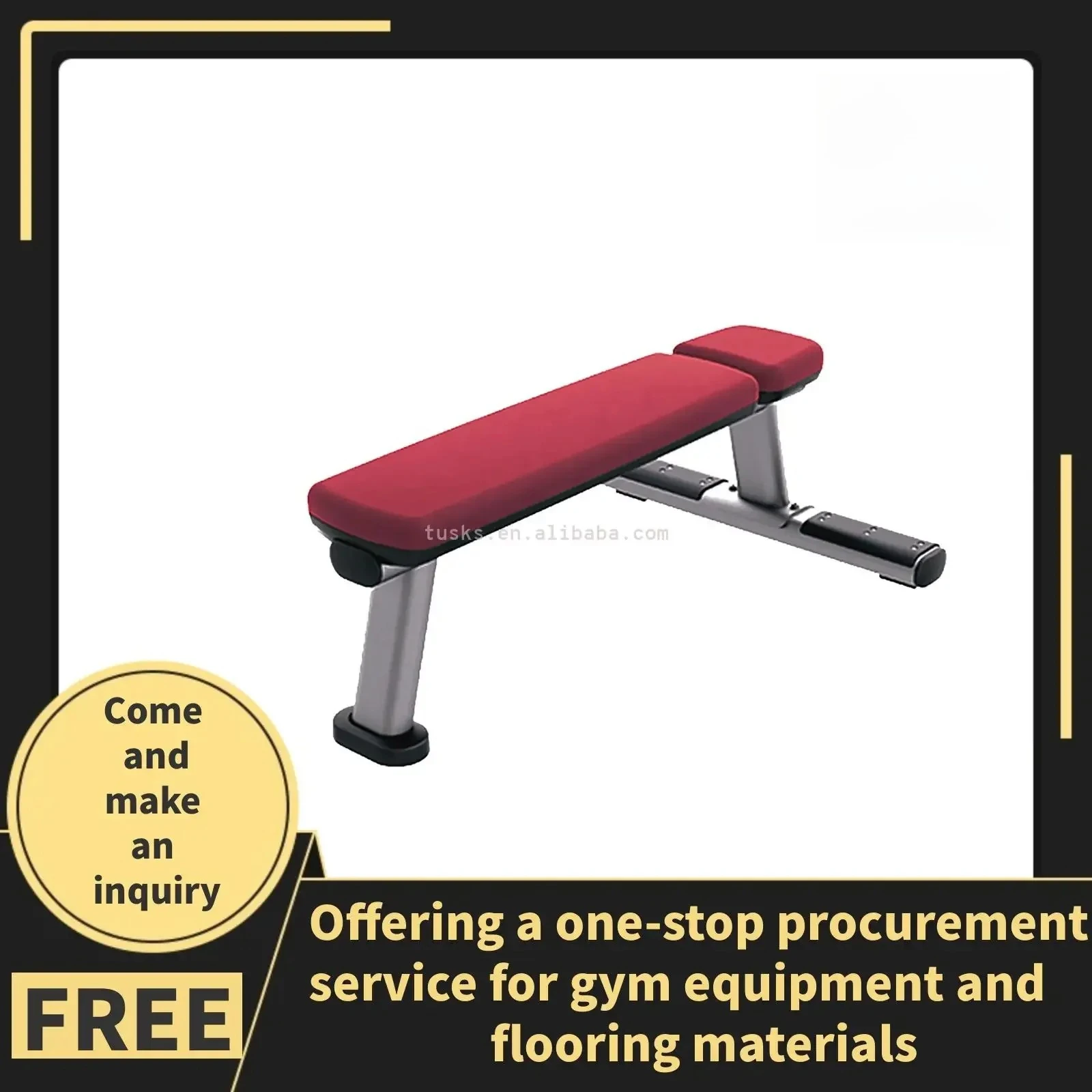 Sports Multifunction Cable-Driven Gym Bench Flat Weight Bench Press Exercise Workout
