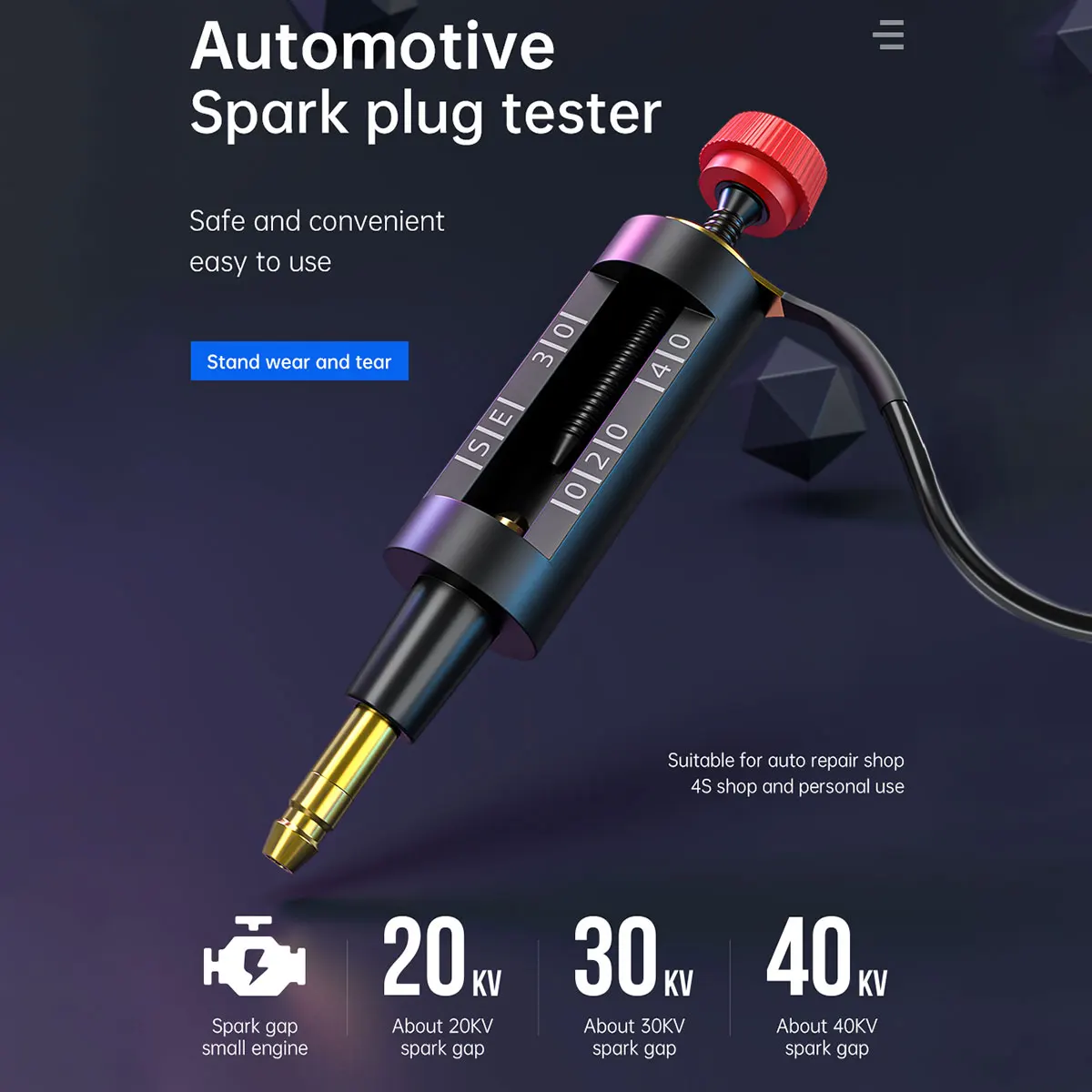 Spark Plug Tester Car Ignition System Coil Adjustable Ignition System Coil Tester Coil Engine In Line Diagnostic Checker Tool