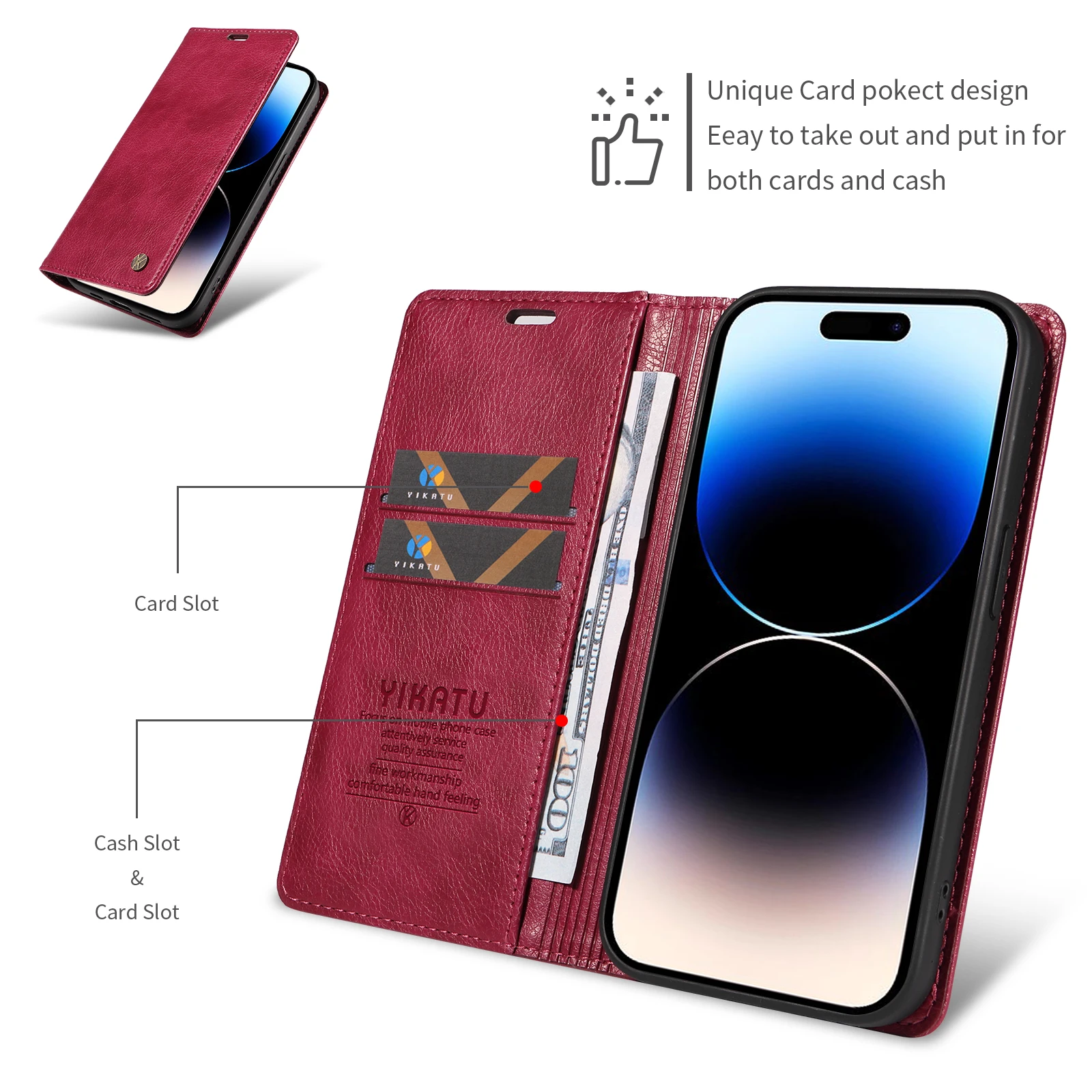 Stylish Magnetic Wallet Phone Case