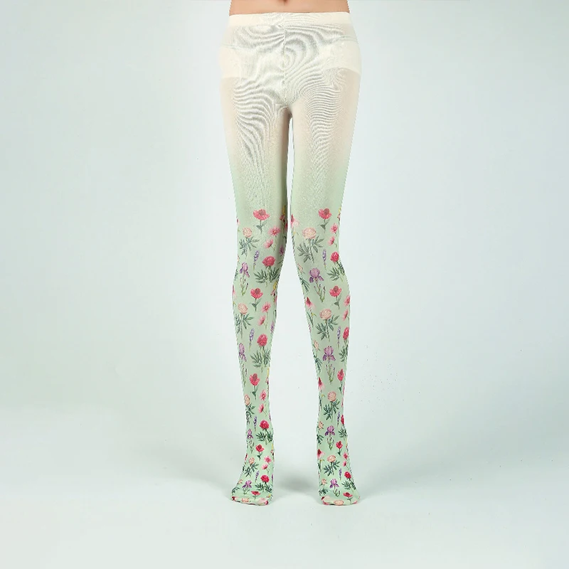 Frauen sexy Strumpfhosen stilvolle y2k japanische Harajuku abstrakte Druck Strumpfhosen Nachtclub Party Strümpfe Lolita Tattoo Strumpfhosen – Detail 8