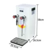 Popular Coffee Shop Use 10L Boiling Water Frothing Machine 110V 220V Steam Milk Heater Commercial Electric Milk Frother 1