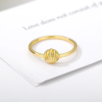Cute Shell Ring for Women Gold Color Seashell Finger Ring Fashion Wedding Party Jewelry Gift 2024 New In anillos mujer